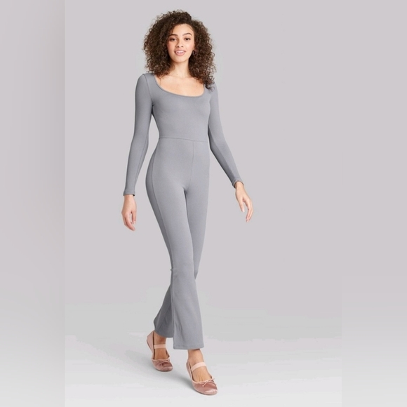 Women's Seamless Fabric Jumpsuit - Wild Fable Slate Gray M - Picture 1 of 6